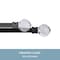Kenney Mfg Kenney Harris 1/2 Petite Cafe Decorative Window Curtain Rod, 48-86, Matte Black KN55951 - alternate 4